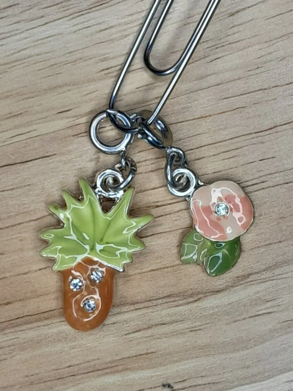 Gymboree Pineapple and Hibiscus Flower Charms Vintage 2005 Aloha Wahine Line